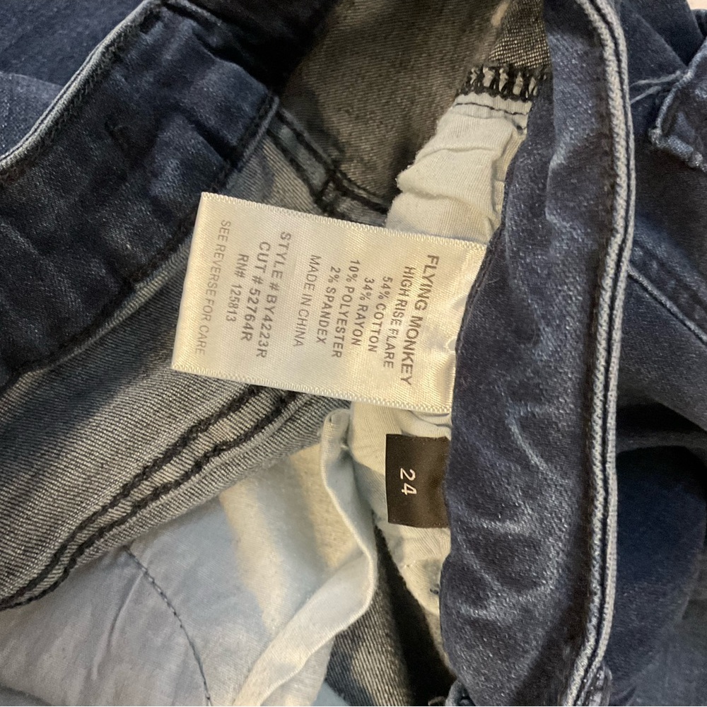 Flying Monkey Midnight High Rise Flare Jeans - Picture 4 of 5